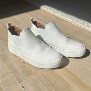 White Slip-On Sneakers